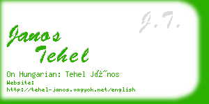 janos tehel business card